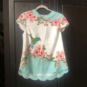 Ted Baker nectar scallop top